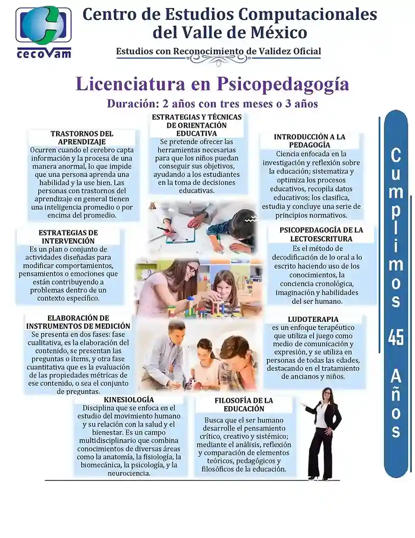 Licenciatura en Psicopedagogía